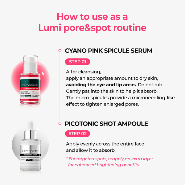 Lumi Pore & Spot Care Serum Duo Set for Pores, Dark Spots & Pigmentation