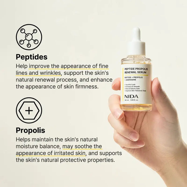 NIDA Hydrating Renewal Serum Duo with Centella, Hyaluronic Acid, Peptides