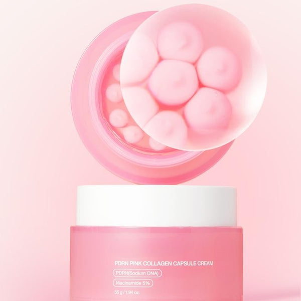 PDRN Pink Collagen Capsule Cream Face Moisturizer for Glass Skin