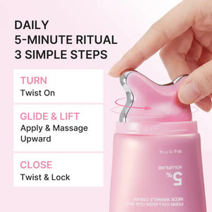 PDRN Collagen Gua Sha Neck Wrinkle Cream for Wrinkles, Firming & Fine Lines