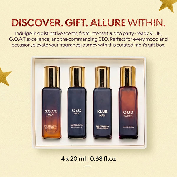 Him & More Set, 8 in 1 Men's Perfume Gift Set, Long-Lasting EDP