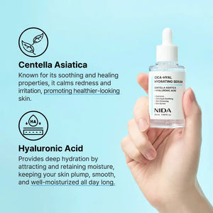 NIDA Hydrating Renewal Serum Duo with Centella, Hyaluronic Acid, Peptides