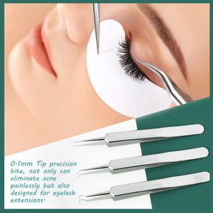 15pcs Blackhead Remover & Pore Extractor Kit, Stainless Steel