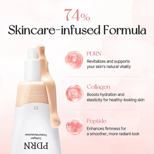 PDRN Collagen Tinted Moisturizer for Hydration, Even Tone & Radiance