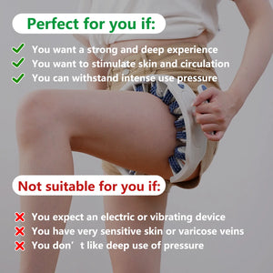 Manual Push-Pull Roller for Thigh, Calf & Waist Massage