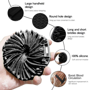 Silicone Bath Brush Set, Exfoliating Face, Back & Body Scrubber