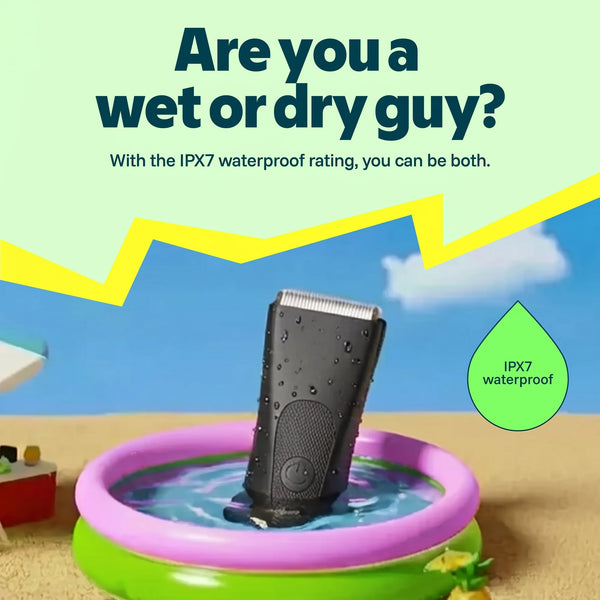 Groin & Body Hair Trimmer for Men, Waterproof Wet/Dry Ceramic Blade