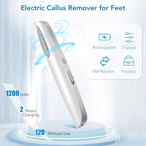 Electric Feet Callus Remover, Portable Foot File, Waterproof