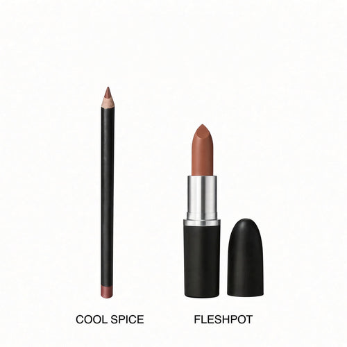 Nude Icons Lip Duo for Lip Definition, 8-Hour Hydration, Satin Finish & Long-Lasting Wear