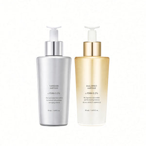 Turnover Ampoule & Dual Effect Ampoule Bundle with Eye Cream for Wrinkles, Elasticity, Uneven Skin Tone & Korean Skincare