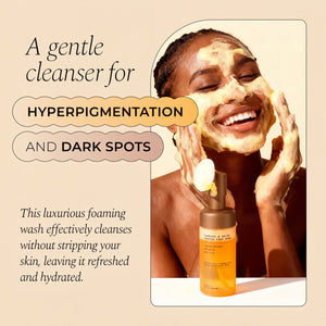 Turmeric and Kojic Foaming Face Wash for Hyperpigmentation, Dark Spots & Brightening