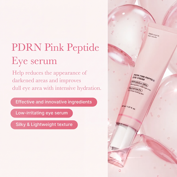 PDRN Pink Peptide Eye Serum for Dark Circles, Puffiness & Fine Lines