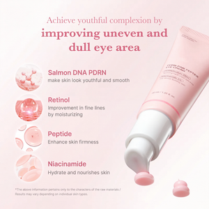 PDRN Pink Peptide Eye Serum for Dark Circles, Puffiness & Fine Lines