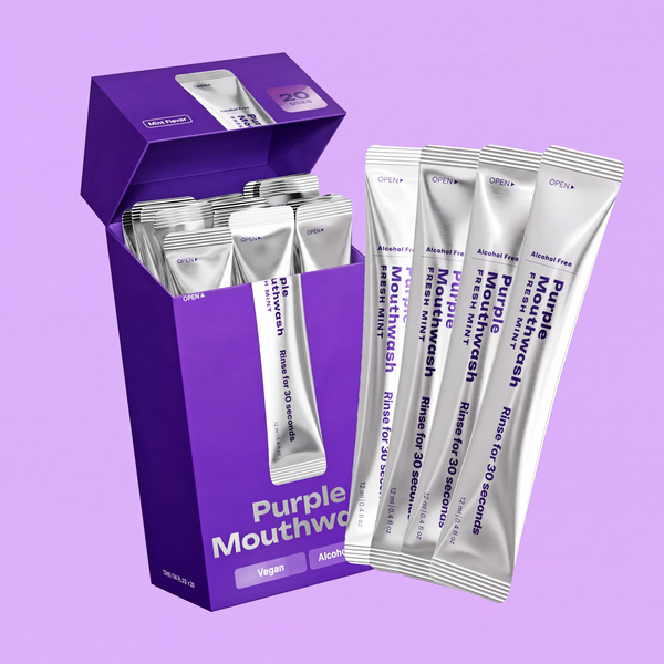 Purple Mouthwash for Teeth Whitening, Yellow Tones & Fresh Breath