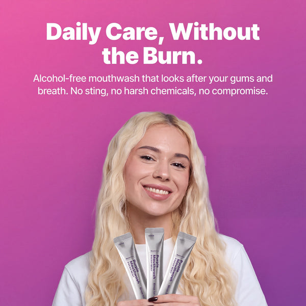 Purple Mouthwash for Teeth Whitening, Yellow Tones & Fresh Breath