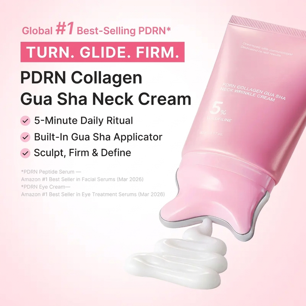 PDRN Collagen Gua Sha Neck Wrinkle Cream for Wrinkles, Firming & Fine Lines