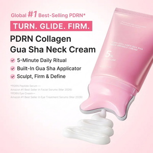 PDRN Collagen Gua Sha Neck Wrinkle Cream for Wrinkles, Firming & Fine Lines