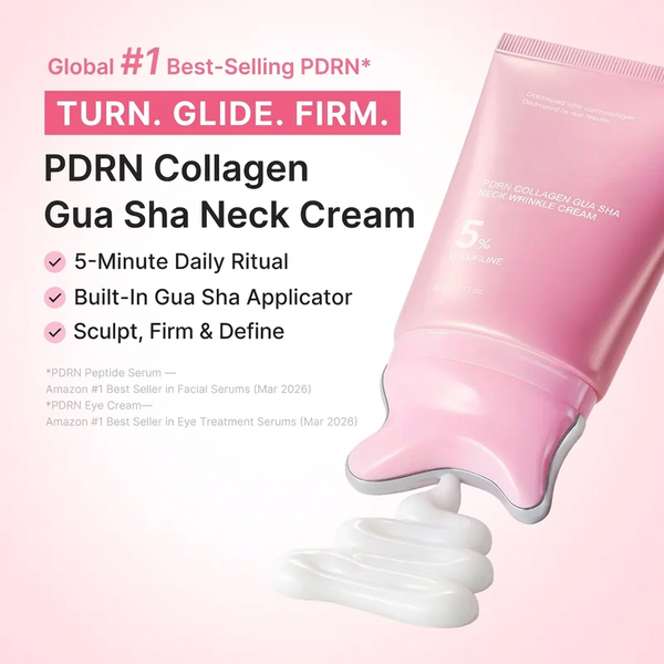 PDRN Collagen Gua Sha Neck Wrinkle Cream for Wrinkles, Firming & Fine Lines