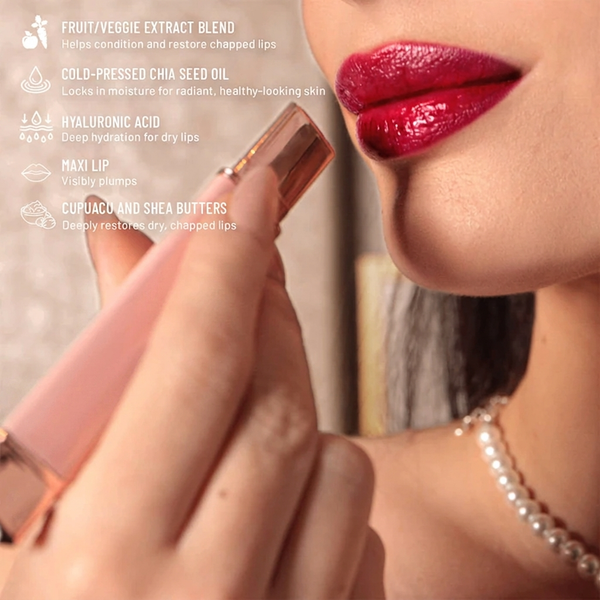Speak Love Lip-Plumping Glossy Lip Balm for Dry Lips, Hydration and Fine Lines