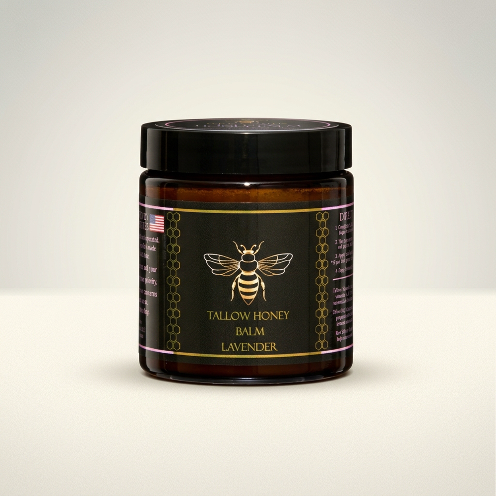 Tallow Honey Balm for Dry Skin with Honey for Dry Patches, Rough Texture & Body Care