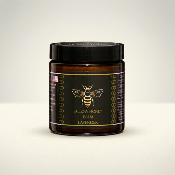 Tallow Honey Balm for Dry Skin with Honey for Dry Patches, Rough Texture & Body Care