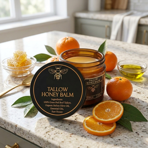 Tallow Honey Balm for Dry Skin with Honey for Dry Patches, Rough Texture & Body Care