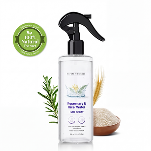 Rosemary Water and Rice Water Hair Spray for Frizz and Smoothness