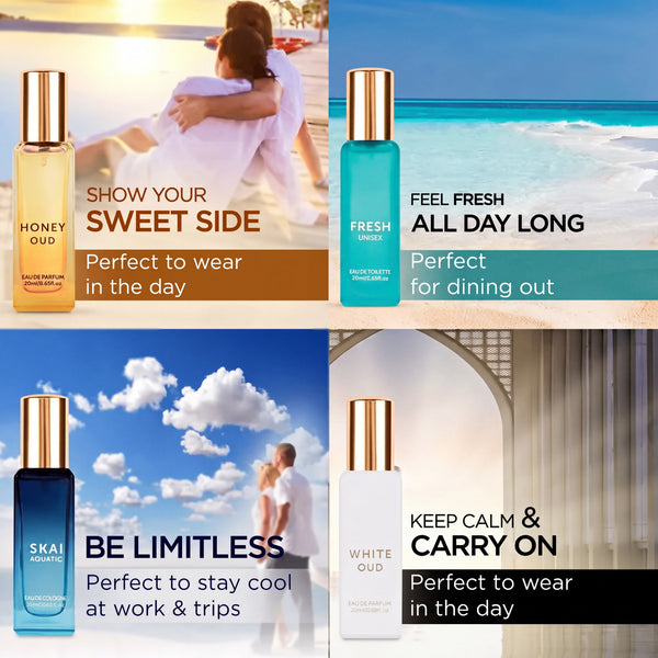 Him & More Set, 8 in 1 Men's Perfume Gift Set, Long-Lasting EDP