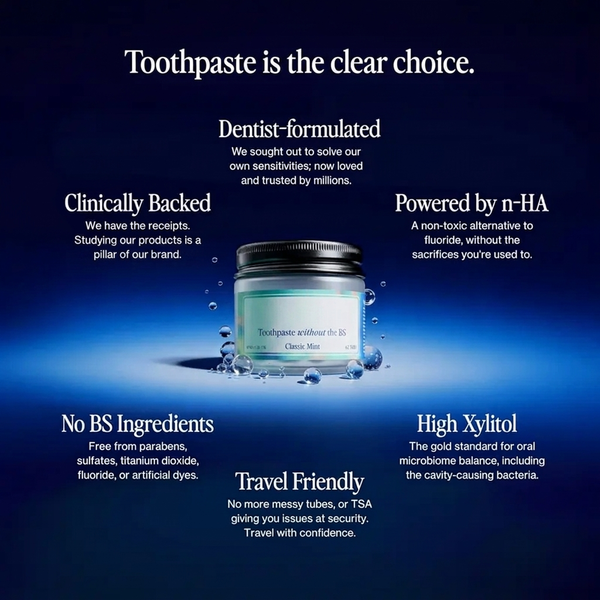 Toothpaste Tablets with Nano Hydroxyapatite, Fluoride & Plastic Free
