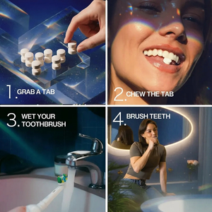 Toothpaste Tablets with Nano Hydroxyapatite, Fluoride & Plastic Free