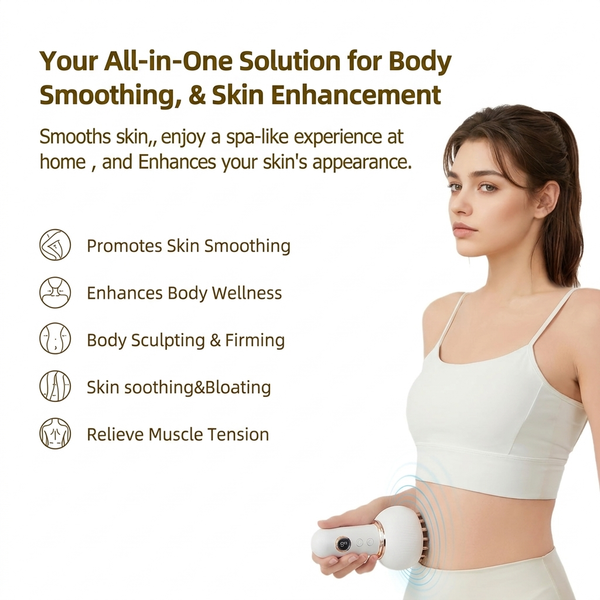 Heated Vibration Body Massager for Smooth Skin & Relaxation
