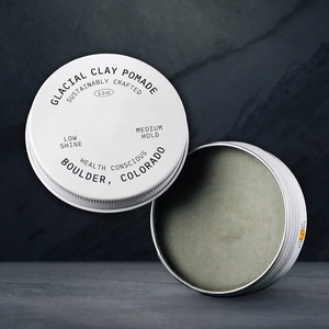 Glacial Hair Clay Pomade with Shea, Medium Hold, Low Shine