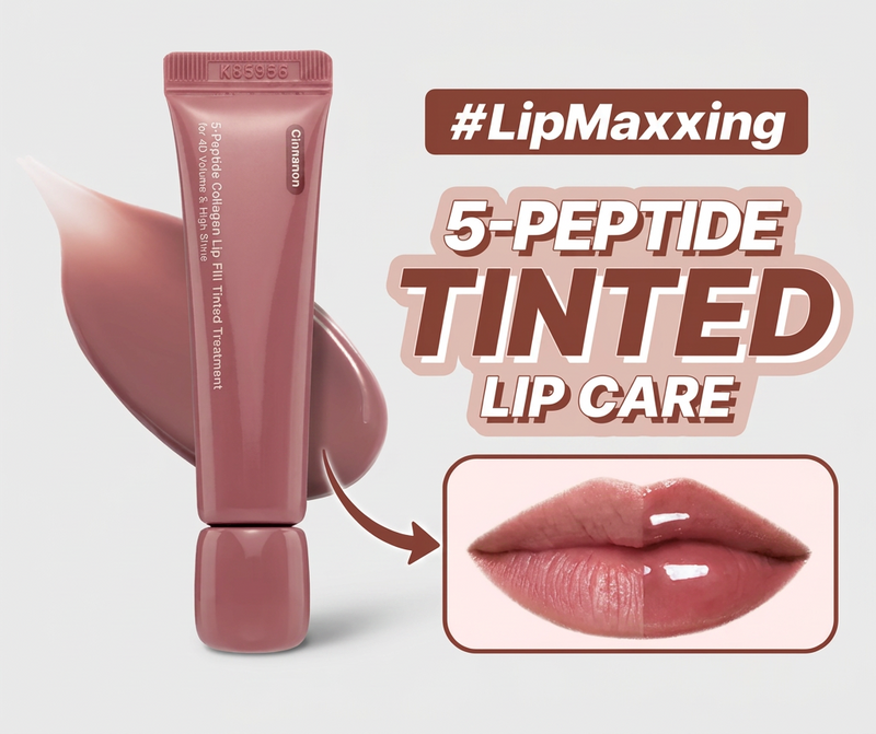 Skincare-Grade Lip Care with 5 Peptides, Collagen & Ceramide Set