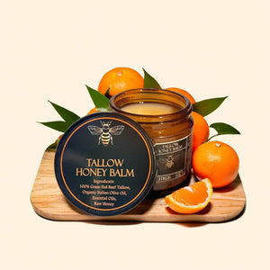Tallow Honey Balm with Grass-Fed Beef Tallow, Olive Oil and Raw Honey