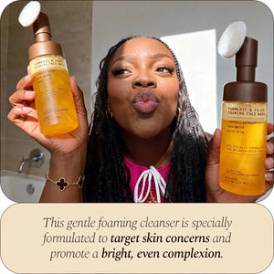 Turmeric and Kojic Foaming Face Wash for Hyperpigmentation, Dark Spots & Brightening