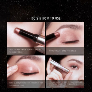 Gel Eyeshadow Stick for High-Impact Shine, Crease-Free Wear, Metallic Color & All-Day Hold
