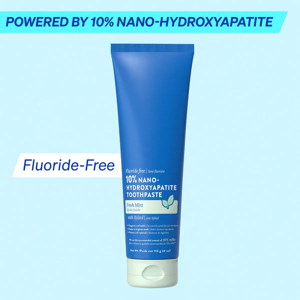 10% Nano-Hydroxyapatite Toothpaste for Enamel Support, Teeth Whitening & Fresh Breath