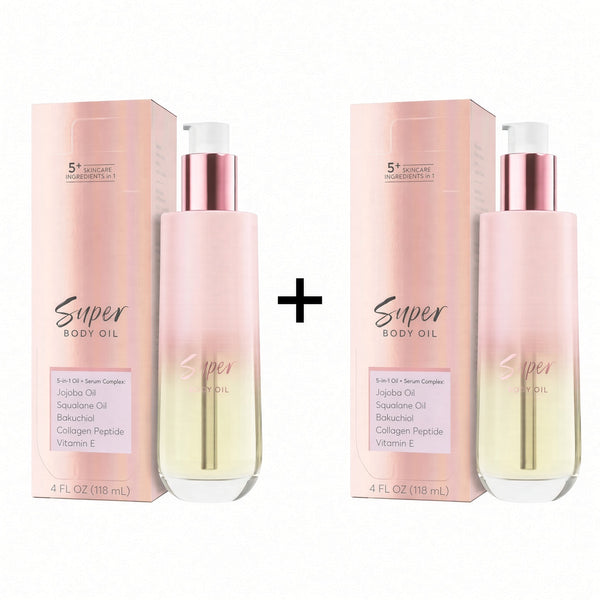 Super Glow Scented Body Oil Duo Pack for Glowing Skin, Dry Skin, Dullness & Body Hydration