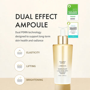 Turnover Ampoule & Dual Effect Ampoule Bundle with Eye Cream for Wrinkles, Elasticity, Uneven Skin Tone & Korean Skincare