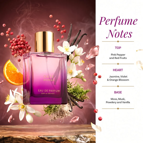 Date Woman Perfume Exclusive for Floral Fruity Notes, Long-Lasting Wear & Date Night Fragrance