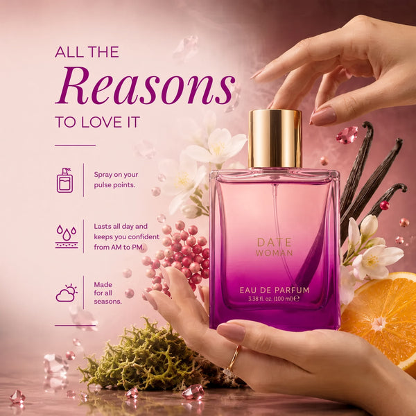 Date Woman Perfume Exclusive for Floral Fruity Notes, Long-Lasting Wear & Date Night Fragrance