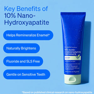 10% Nano-Hydroxyapatite Toothpaste for Enamel Support, Teeth Whitening & Fresh Breath