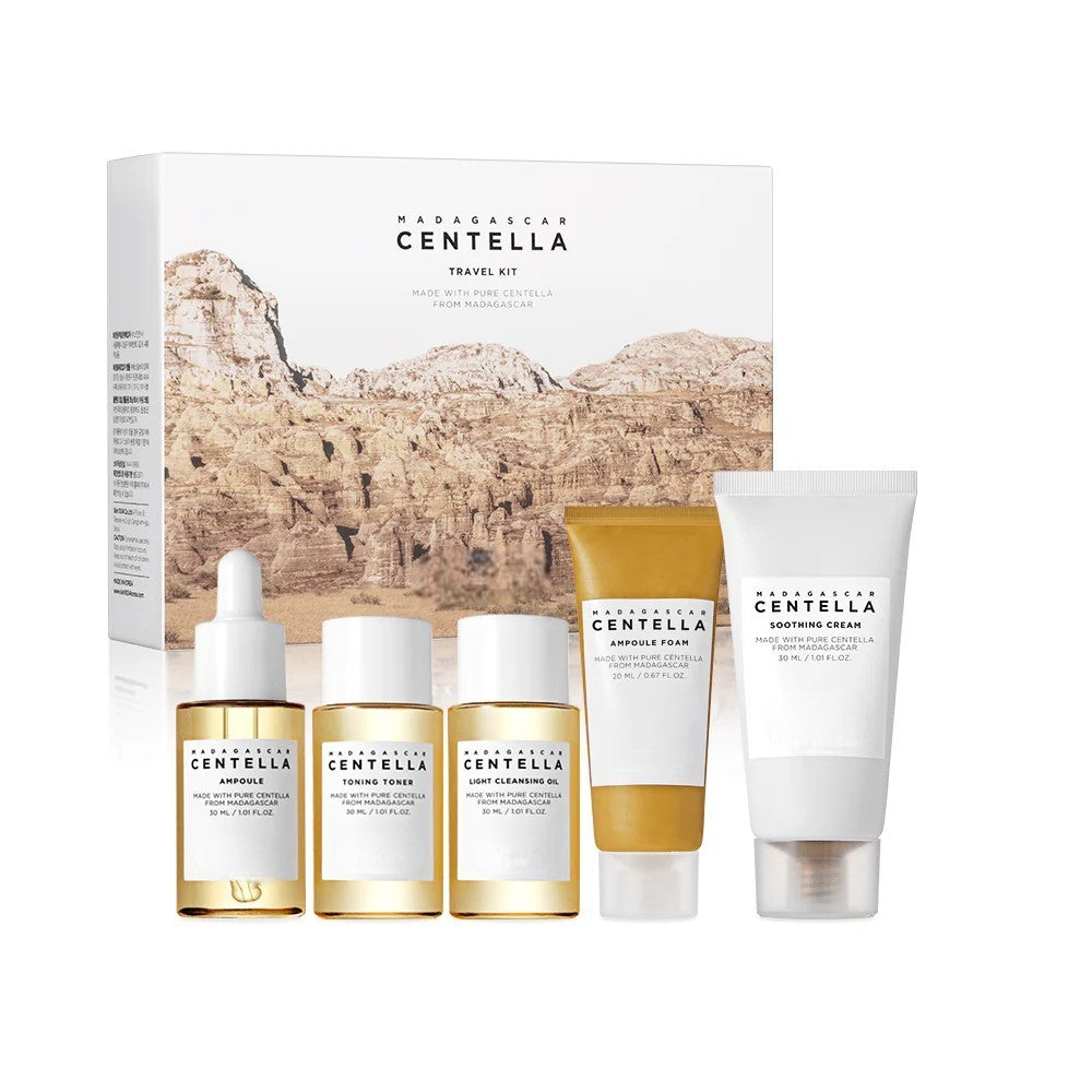Madagascar Centella Travel Kit with Soothing Skincare Routine for All Skin Types