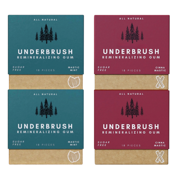 Underbrush Remineralizing Chewing Gum featuring Nano-Hydroxyapatite