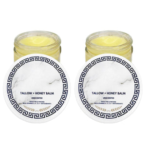 Grass-Fed Tallow & Honey Balm Vitamins A, D, E & K Skin-Nourishing Unscented Formula