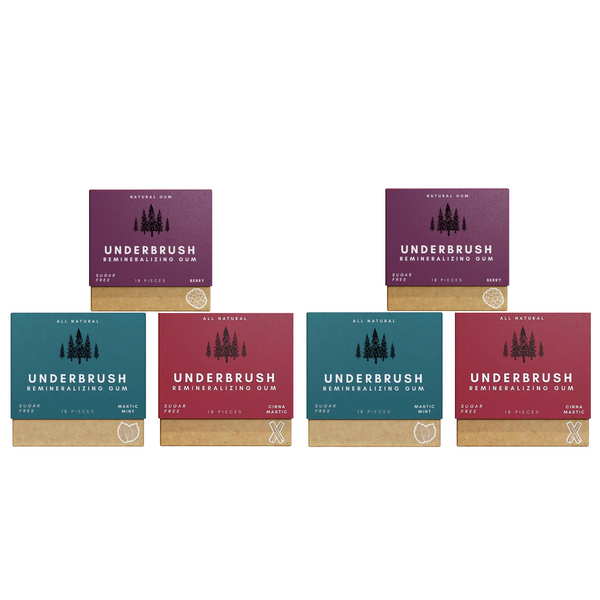 Underbrush Remineralizing Chewing Gum featuring Nano-Hydroxyapatite