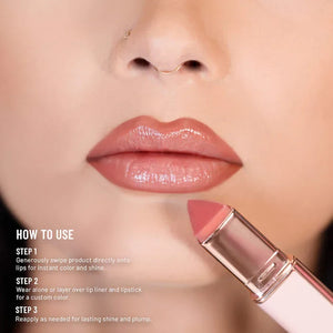 Speak Love Lip-Plumping Glossy Lip Balm for Dry Lips, Hydration and Fine Lines
